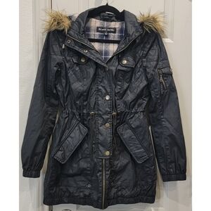 Blanc Noir Anorak Jacket Removable Faux Fur Hood